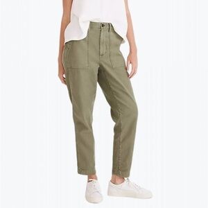 Madewell Stovepipe Fatigue Pants TENCEL Lyocell Edition Army Green Size 26